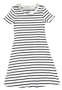 Čierno-biele pruhované šaty H&M