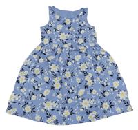 Světlemodro-biele kvetované šaty Y.F.K.