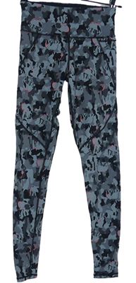 Dámské šedo-černé vzorované sportovní legíny Sweaty Betty 