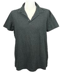 Pánské tmavošedé polo tričko H&M