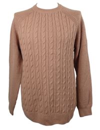 Pánský růžový melírovaný svetr Primark 