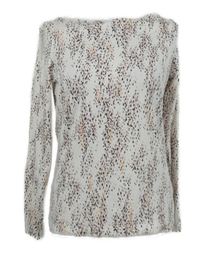 Dámské bílo-barevné vzorované triko 