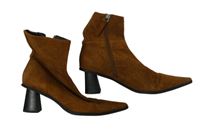 Dámské skořicové semišové kotníkové boty Topshop vel. 36