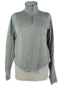 Dámska sivá melírovaná bežecká funkčná mikina Nike