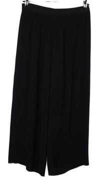 Dámské černé saténové culottes kalhoty 