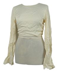 Nové - Dámska smotanová crop blúzka so šnurovaním H&M