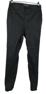 Dámske čierne potiahnuté é skinny nohavice Denim