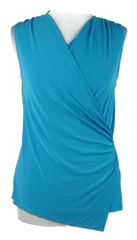 Dámska tyrkysová blúzka s řasením Jaeger