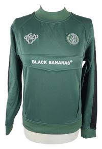 Dámská khaki sportovní mikina s nápisem a logem Black Bananas 