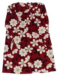 Červené kvetinové menšestrové šaty GAP