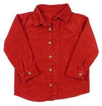 Červená manšestrová košile M&S
