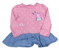 Růžovo-modrá tunika s kytičkami a Peppa pig George