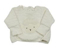 Biela prešívaná zateplená mikina s medvěďom Primark