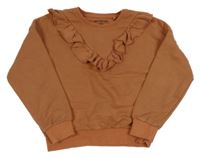 Rezavá mikina s volánkem F&F