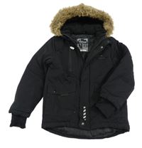 Černá šusťáková zimní bunda s kapucí Nutmeg