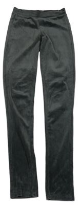 Sivé zamatové legíny