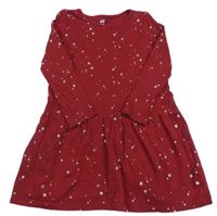 Červené šaty s hvězdičkami H&M