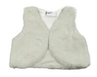 Biela chlpatá podšitá vesta Topomini