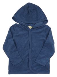 Nové - modrá froté prepínaci mikina s kapucňou Lupilu