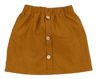 Medová sukňa s gombíky