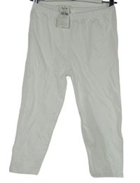 Nové - Dámske biele capri legíny Crazy Chick