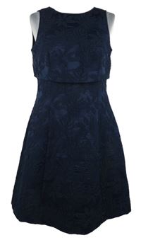 Dámské tmavomodré vrstvené šaty s listy Coast