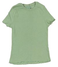 Svetlozelené rebrované tričko Primark