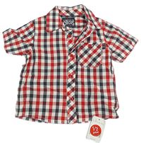 Bílo-černo-červená kostkovaná košile Mothercare