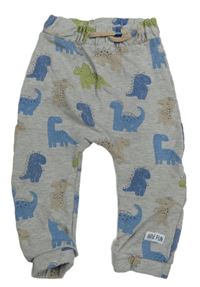 Šedé tepláky s dinosaury Topomini