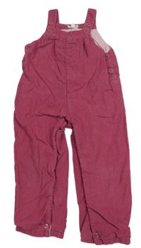 Růžové podšité manšestráky Jojo Maman Bébé