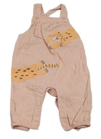 Světlerůžové plátěné laclové kalhoty s šelmou M&Co.