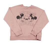 Růžová mikina s Mickeym a Minnie George