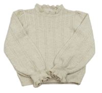 Světlebéžový svetr s dírkovaným vzorem Next