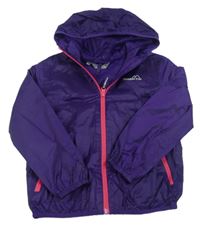 Fialová šušťáková funkčná bunda s kapucňou Freedom trail