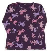 Fialové tričko s koníky Dopodopo