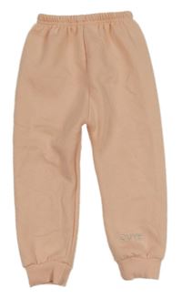 Světlerůžové tepláky s nápisem