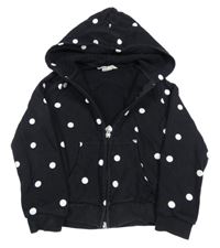 Tmavomodrá bodkovaná á prepínaci mikina s kapucňou H&M