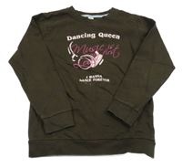 Kávová mikina s nápisom