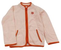 Svetloružová fleecová prepínaci mikina s lienkou Lily & Dan