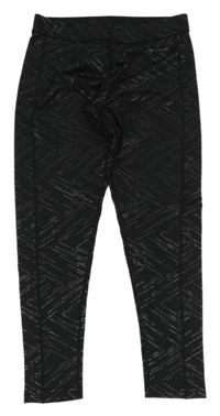 Černé vzorované sportovní legíny USA pro