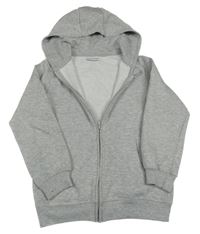 Svetlosivá prepínaci mikina s kapucňou