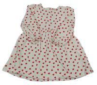 Smotanové teplákové šaty so srdiečkami Primark