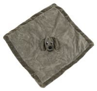 Šedý plyšový usínáček s pejskem 