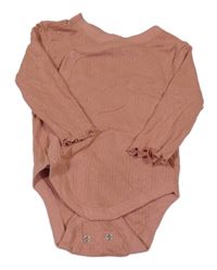 Broskvové body s perforovaným vzorem Primark