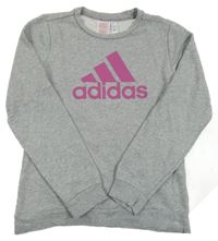 Šedá mikina s logem Adidas