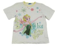 Biele tričko s Elsou Disney