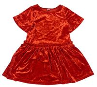 Červené zamatové šaty Tu