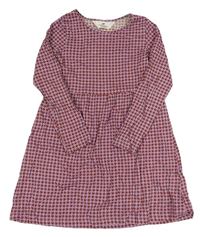 Fialovo-hrdzavé vzorované bavlnené šaty H&M
