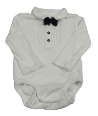 Bílé slavnostní body s motýlkem H&M