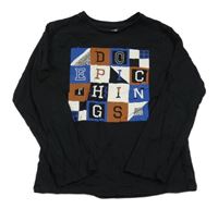 Čierne tričko s nápisom Mayoral